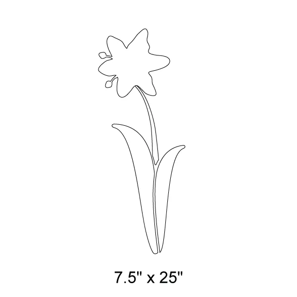 Lily Flower Stencil