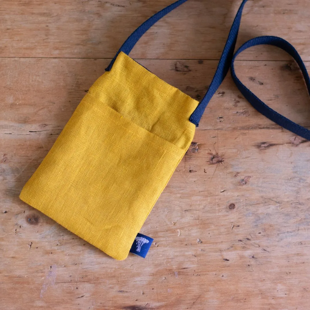 Linen Phone Pouch Bag