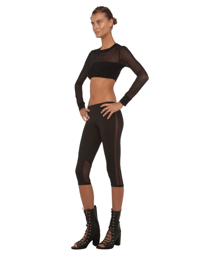 LONG SLEEVE MIDRIFF TOP