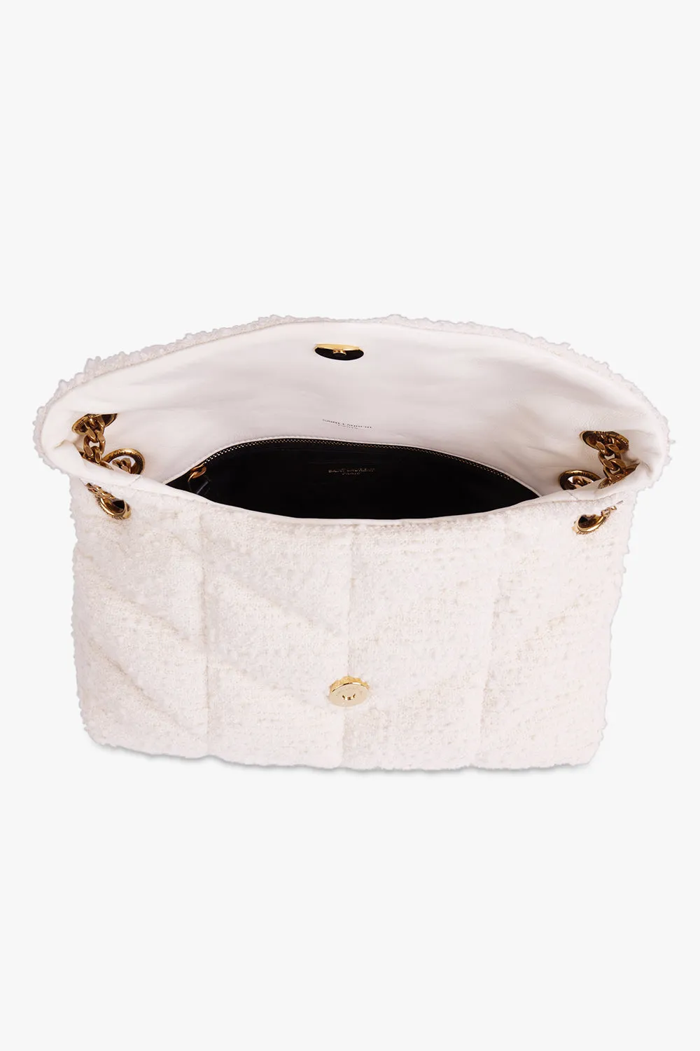 LOULOU SMALL BOUCLE PUFFER BAG | CREAM