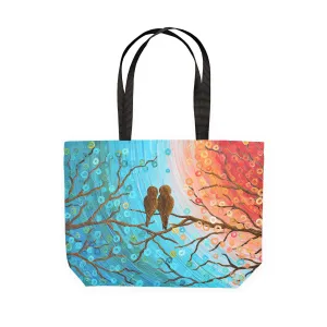 Lovebirds Canvas Tote