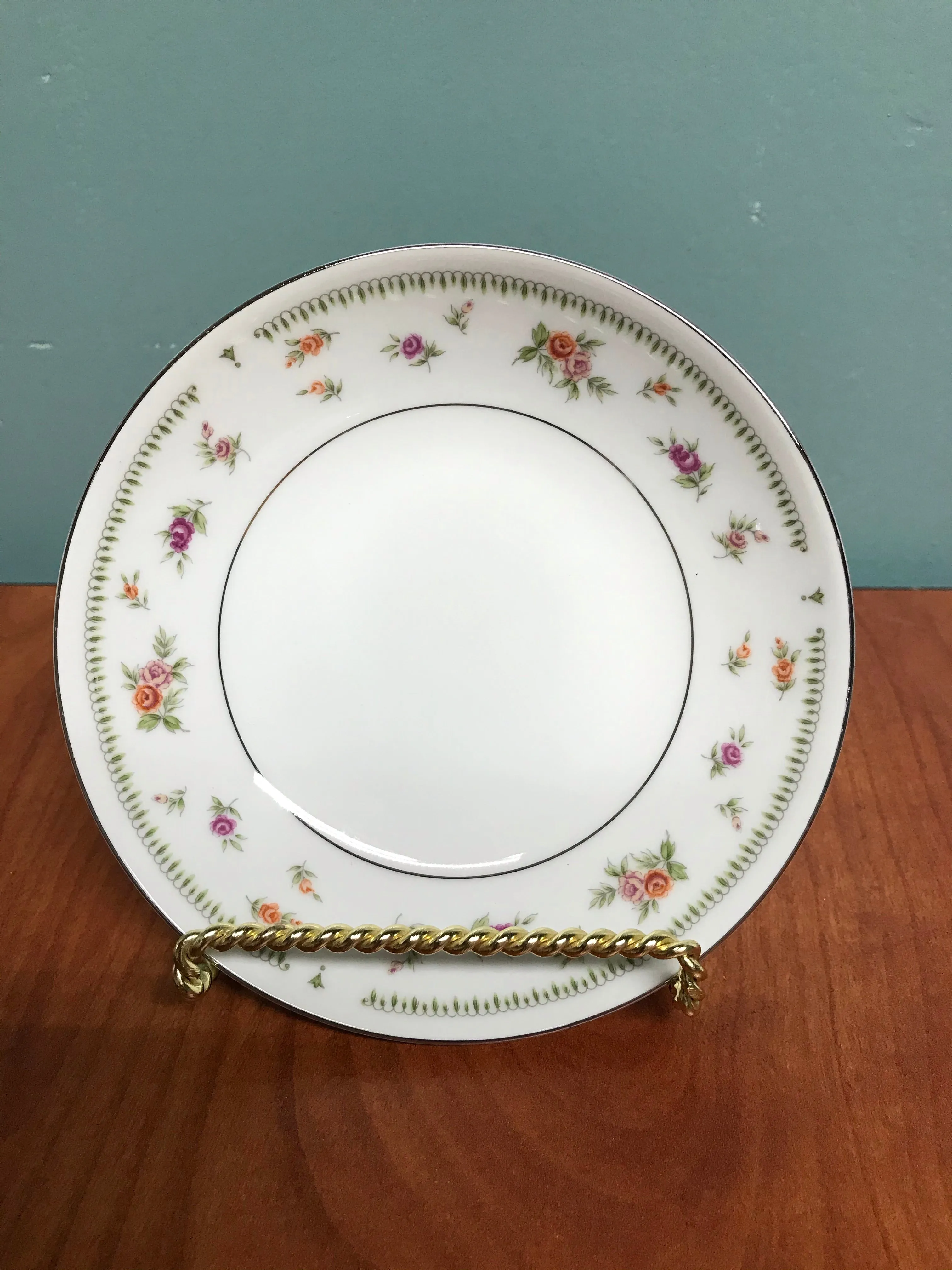 <€€* Vintage Fine China ABINGDON Pink Rose Pattern Retired