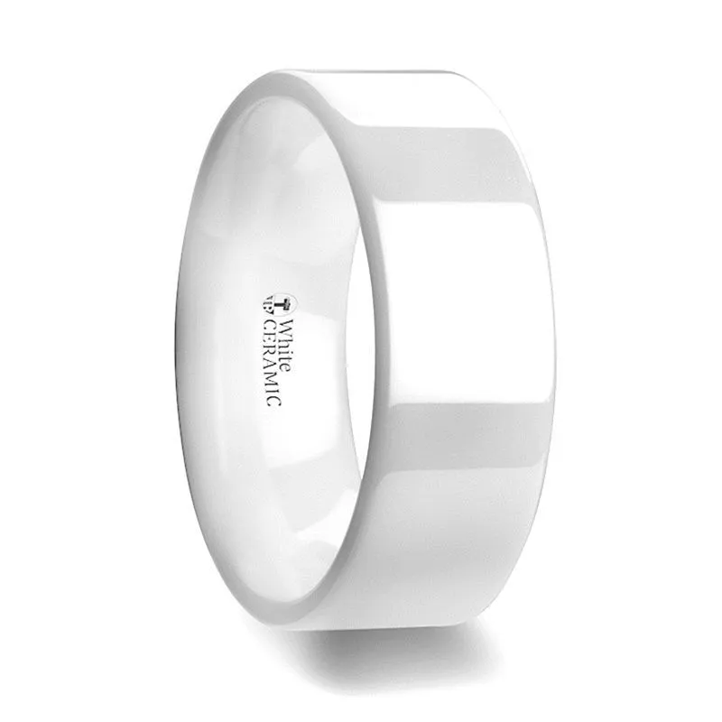 LUCENT | Ceramic Ring White Flat