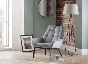 Lucerne Grey Velvet Chair