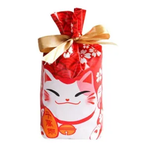 Lucky Cat Drawstring Bag Packing Drawstring Bag Drawstring Bag Baking Bag Biscuit Bag Candy Bag Gift Bag 50pcs NP-H3SAM-905