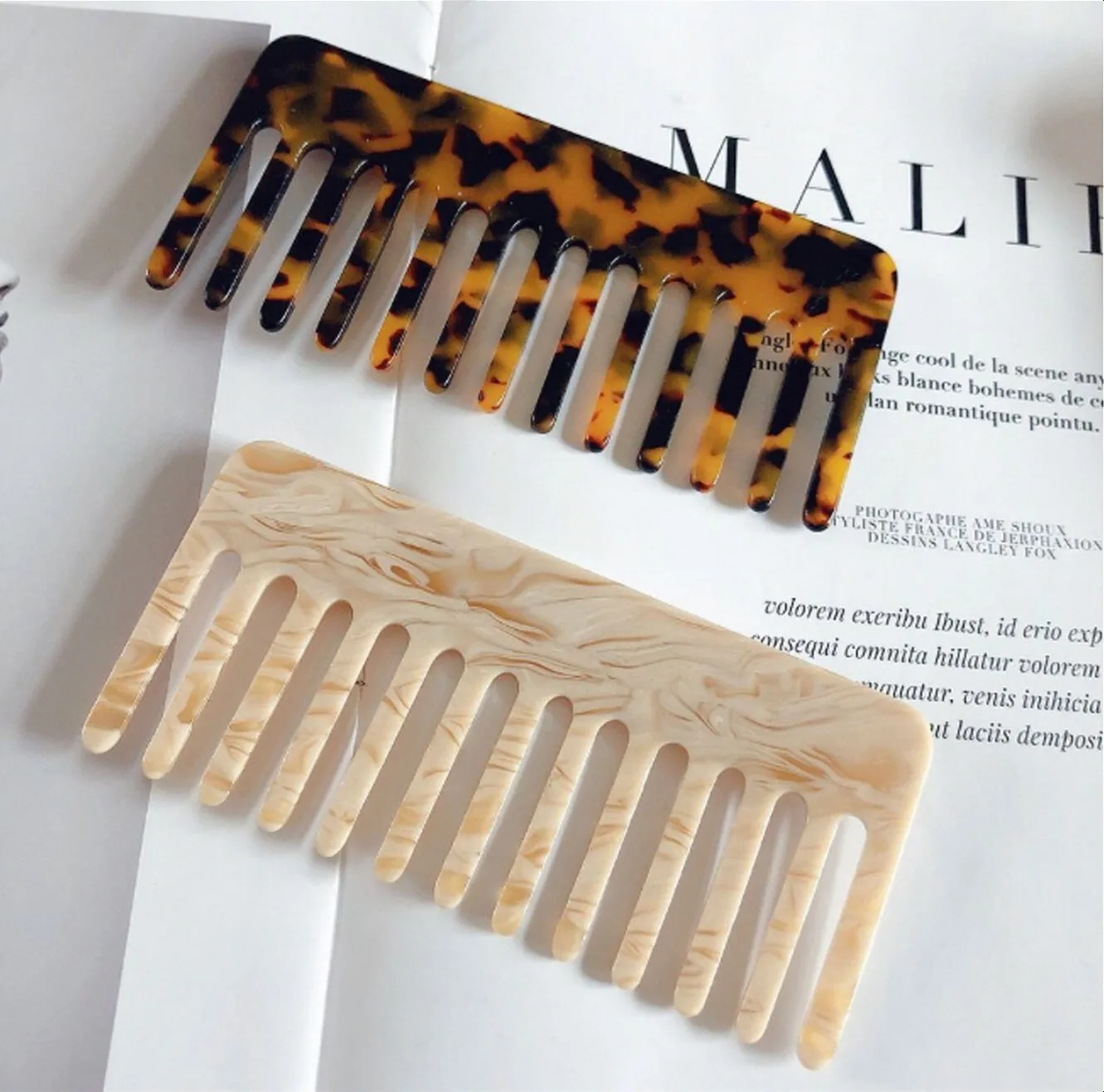 Luna Resin Hair Combs