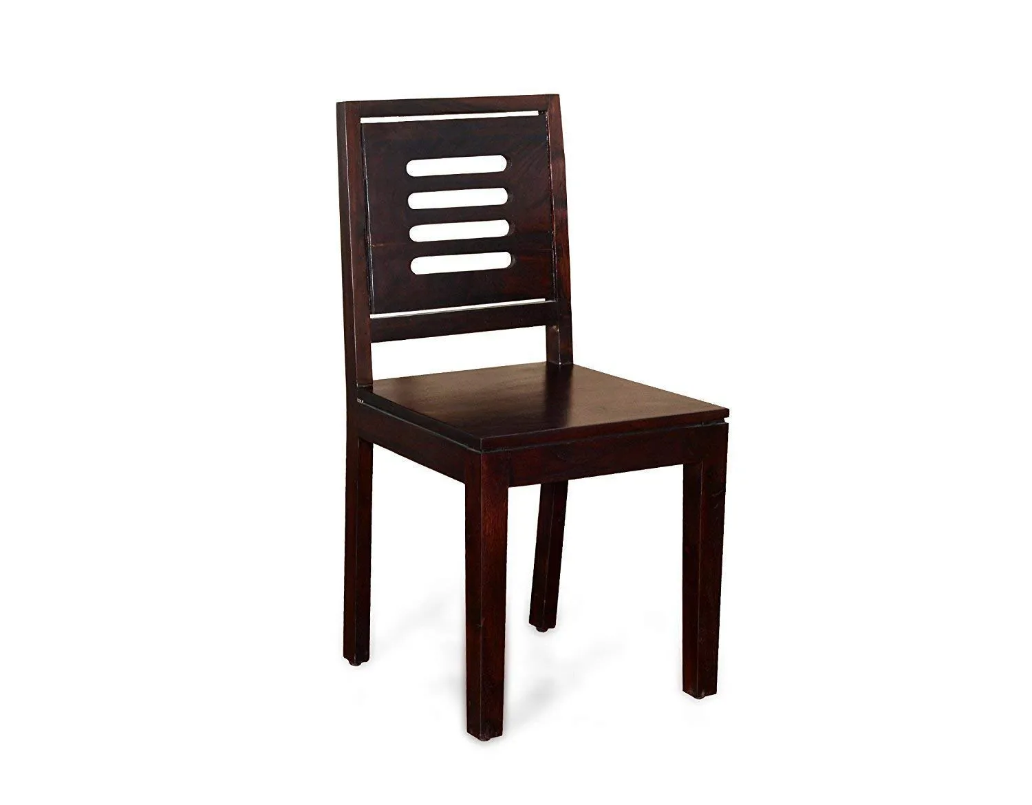 MAHIMART and HANDICRAFTS Furniture World Square Dining Table with 4 Chairs (4 Seater - 2, Mahogany Finish)