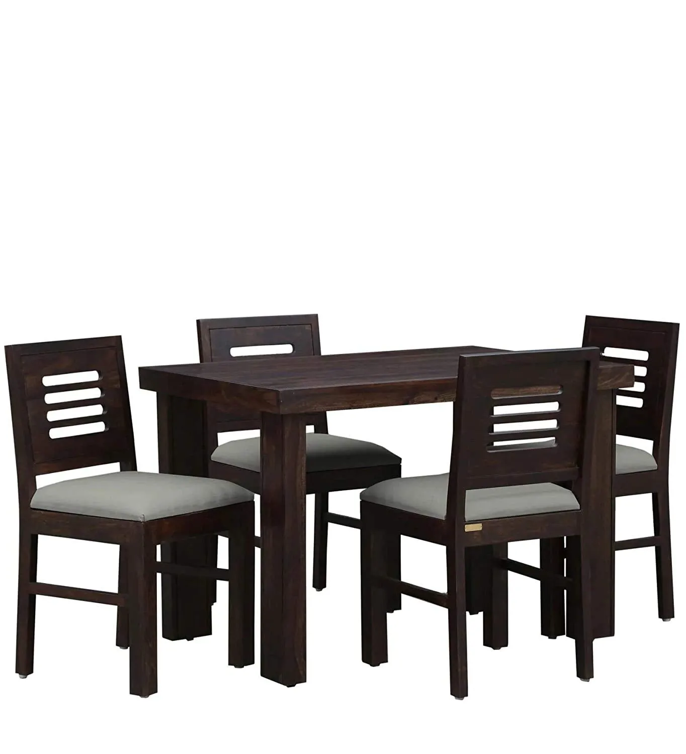 Mahimart And Handicrafts Furniture World Square Dining Table with 4 Chairs (4 Seater - 4, Warm Chestnut Finish)