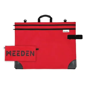 MEEDEN Studio Art Portfolio Case Water-proof with Double compartments 600D, Red, 20" X 26"