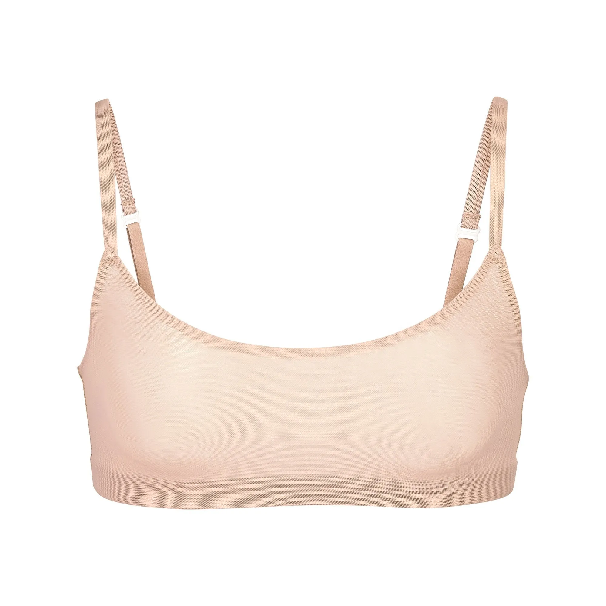 MESH SCOOP BRALETTE | CLAY