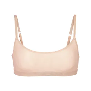 MESH SCOOP BRALETTE | CLAY