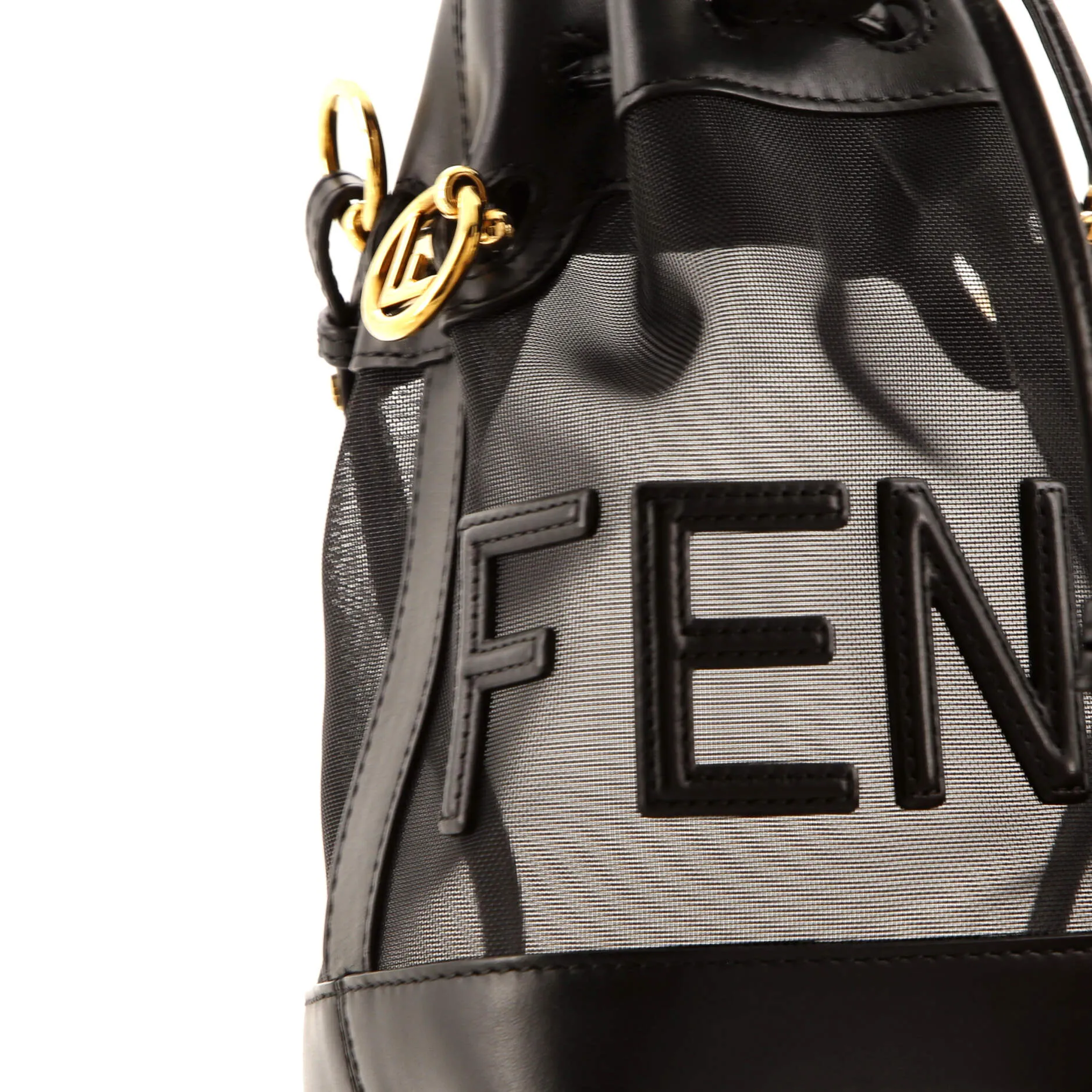 Mon Tresor Bucket Bag Mesh and Leather Mini