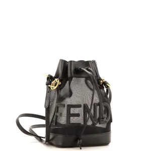Mon Tresor Bucket Bag Mesh and Leather Mini