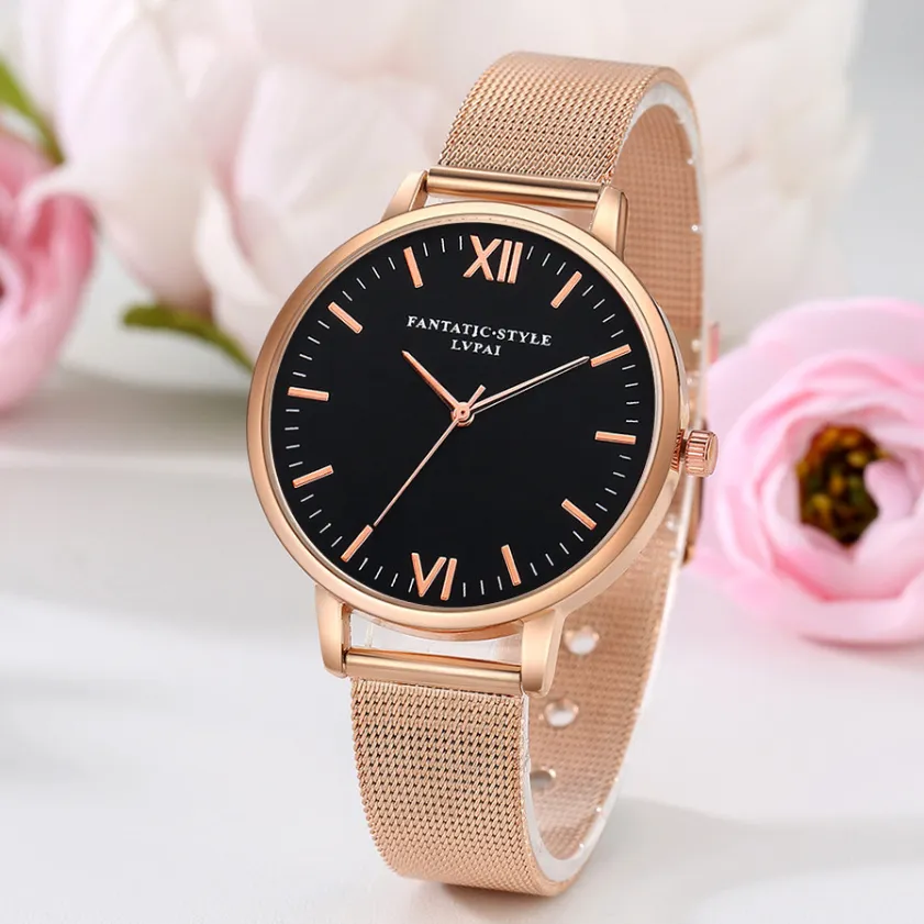 Most Luxurious Black and Mesh Band Watch for Woman