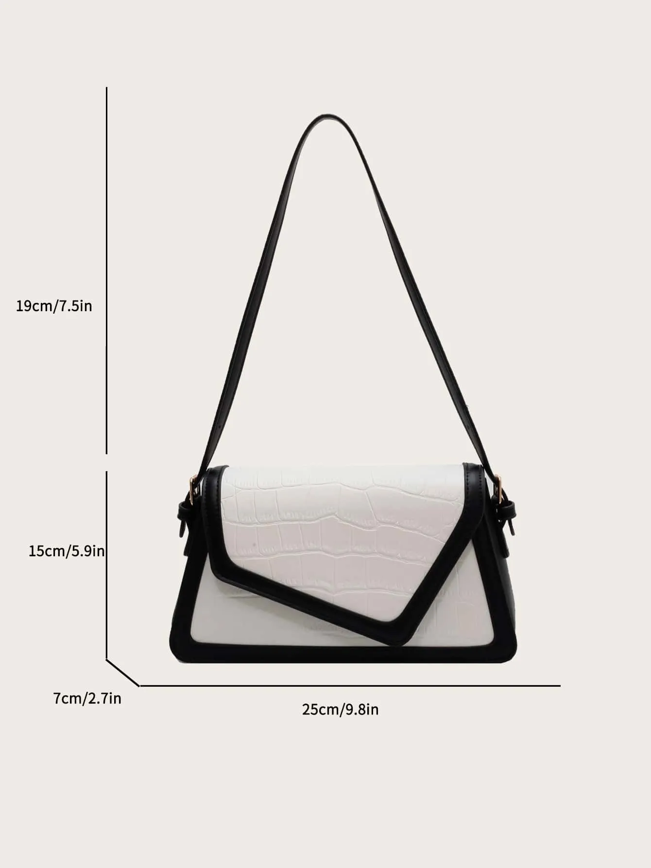 Multicolored Crocodile Pattern Single Shoulder Bag