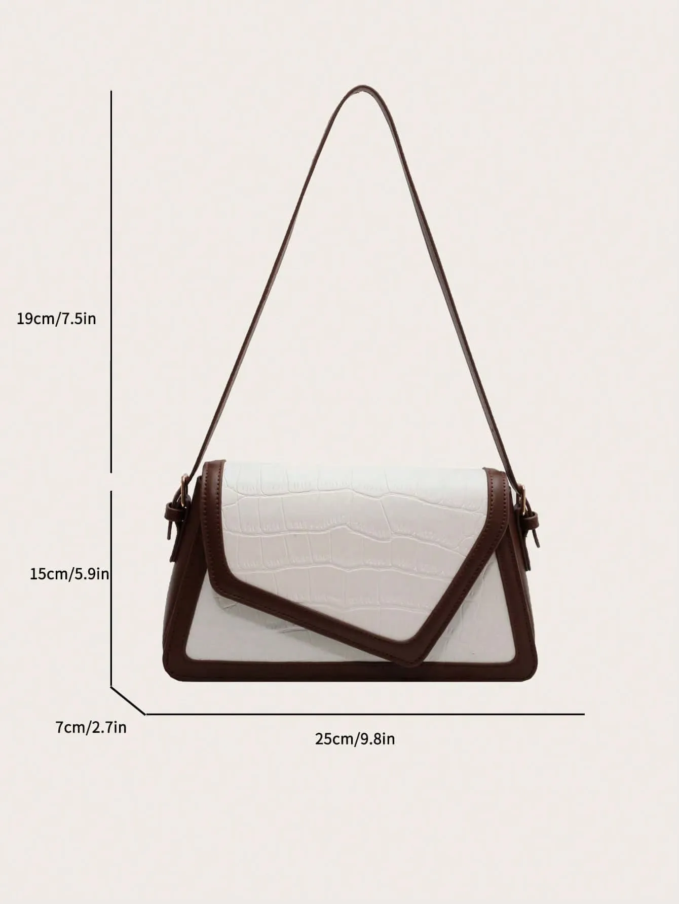 Multicolored Crocodile Pattern Single Shoulder Bag