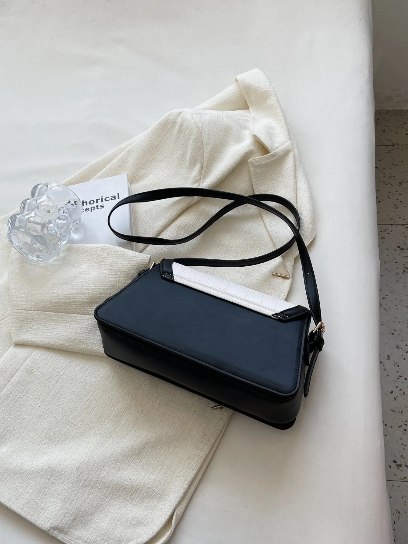 Multicolored Crocodile Pattern Single Shoulder Bag