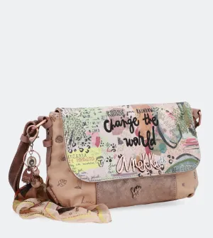 Nature crossbody bag with a flap