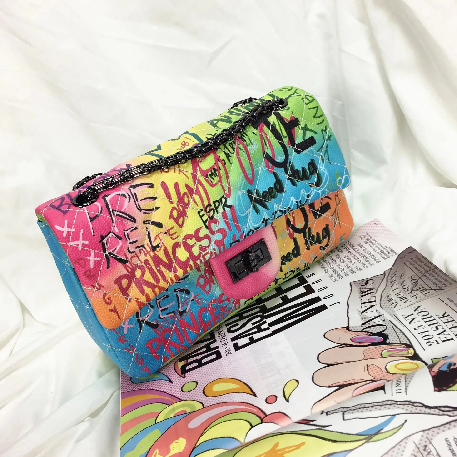 New Color Graffiti Shoulder Bag