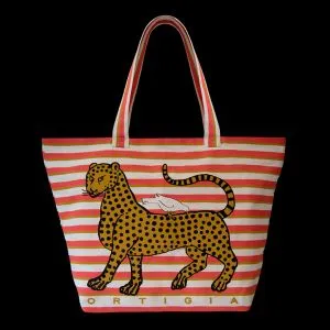 Ortigia Sicilia Blue/Red Beach Bag