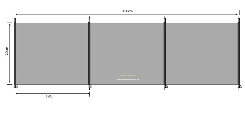 Outdoor Revolution Breeze Lite 3 panel Windbreak 450 x120 cm