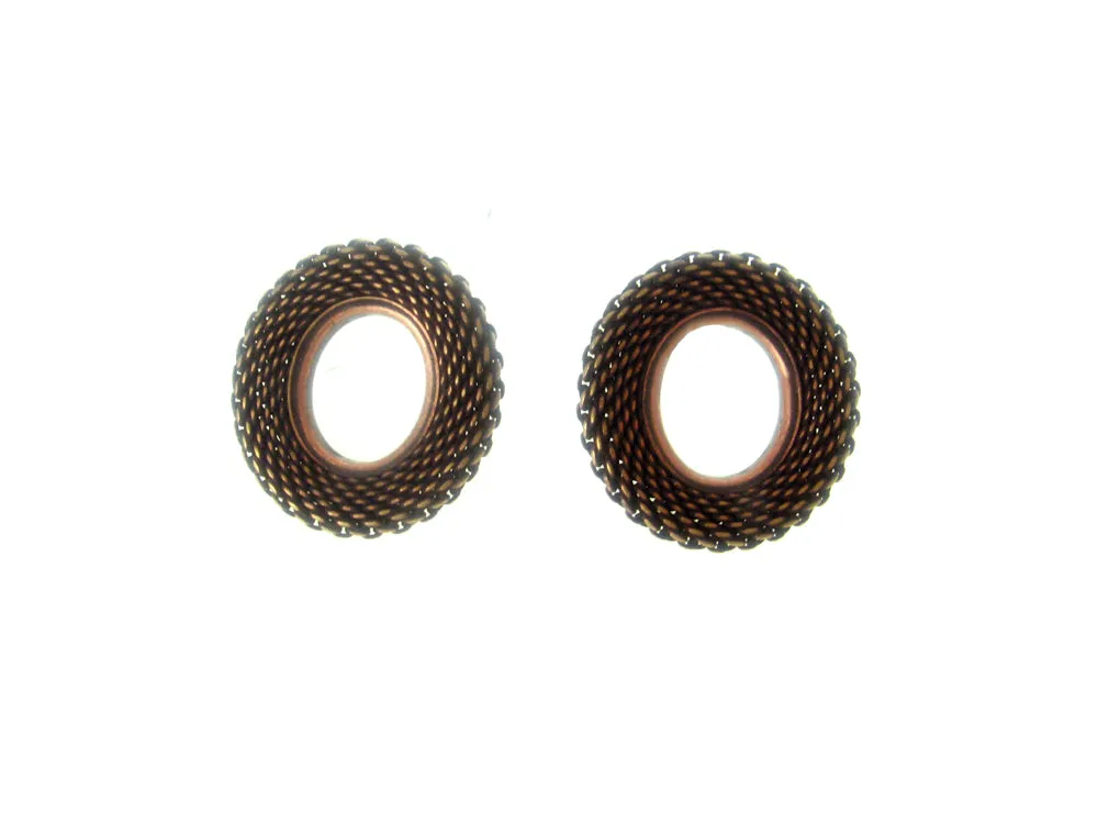 Oval  Mesh Earrings