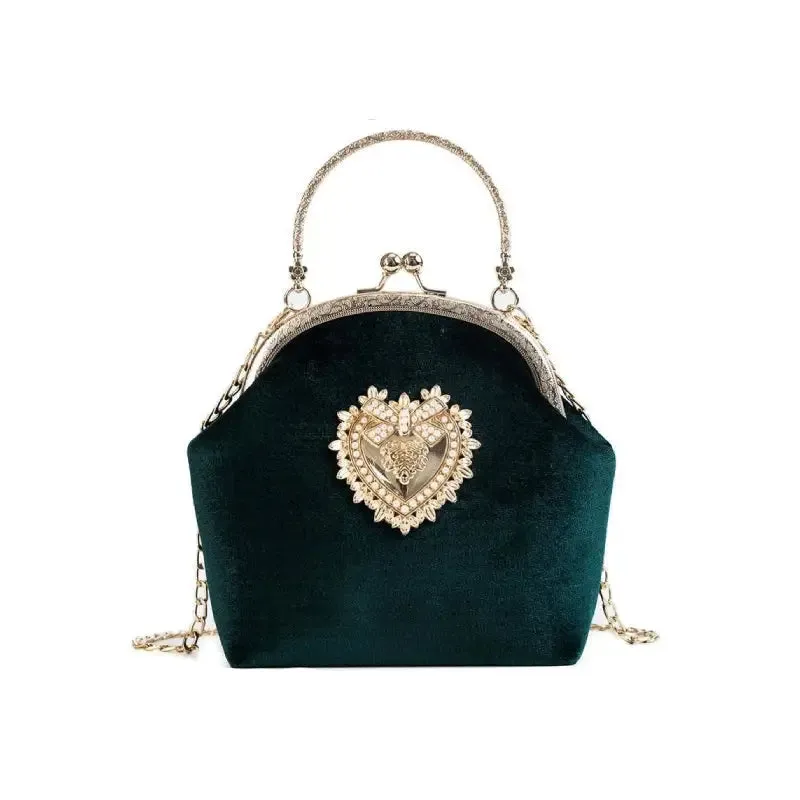Pearl Heart Design Handbag