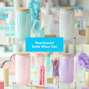 Pearlescent Soda Glass Can 16oz.