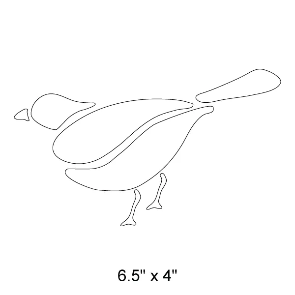 Perching Bird Stencil 2