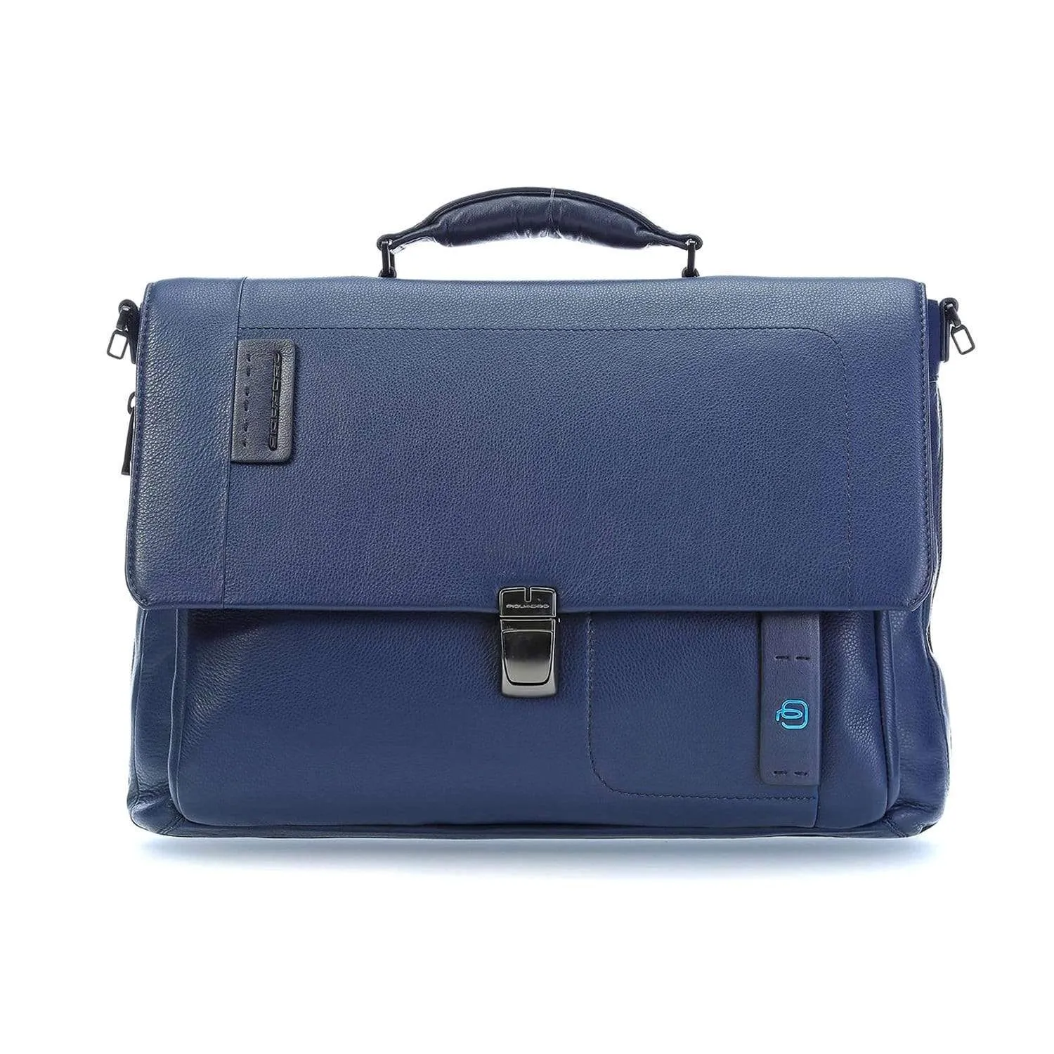Piquadro Flap Over Expandable Briefcase- Black - CA3111P15/N