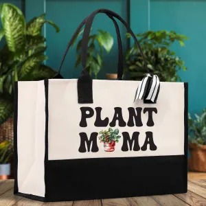 Plant Mama Canvas Tote Bag Plant Lovers Gift Plant Lady Tote Bag Gardener Mom Gift Gardening Tote Bag Plant Gift Botanical Gift for Mom