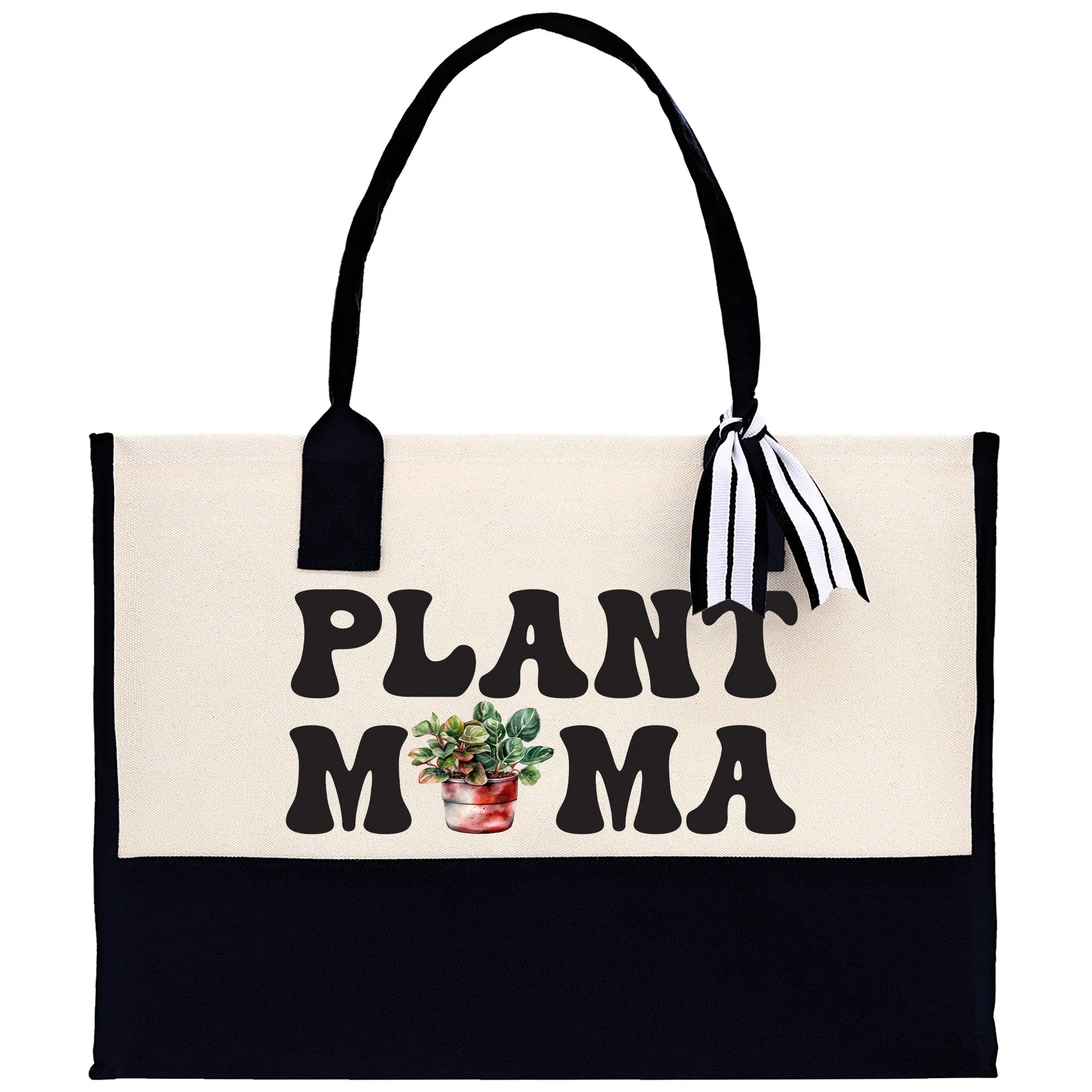 Plant Mama Canvas Tote Bag Plant Lovers Gift Plant Lady Tote Bag Gardener Mom Gift Gardening Tote Bag Plant Gift Botanical Gift for Mom