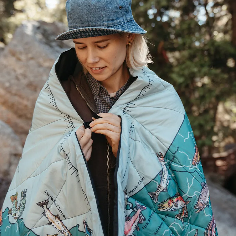 Puffer Blanket: United States Fish Map