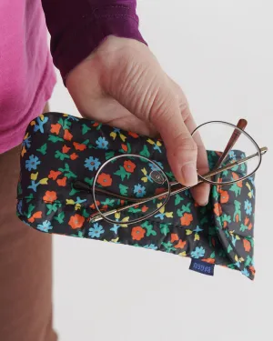 Puffy Glasses Sleeve -  Black Calico Floral