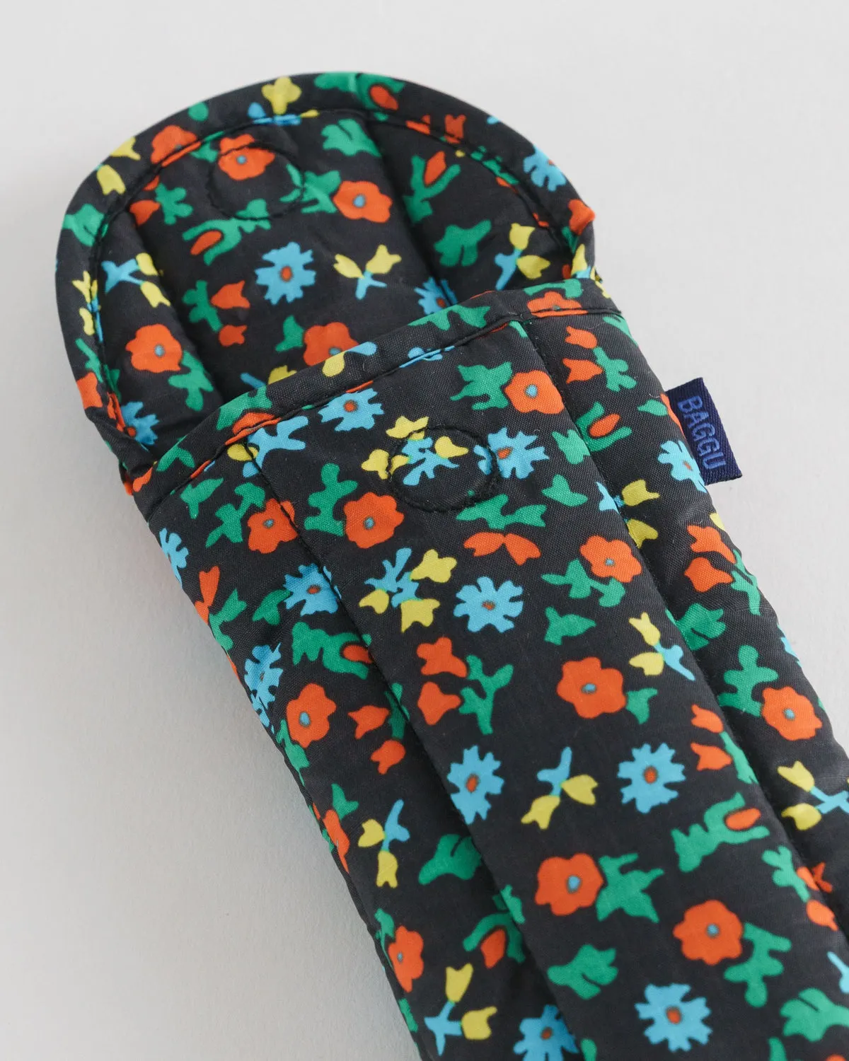 Puffy Glasses Sleeve -  Black Calico Floral
