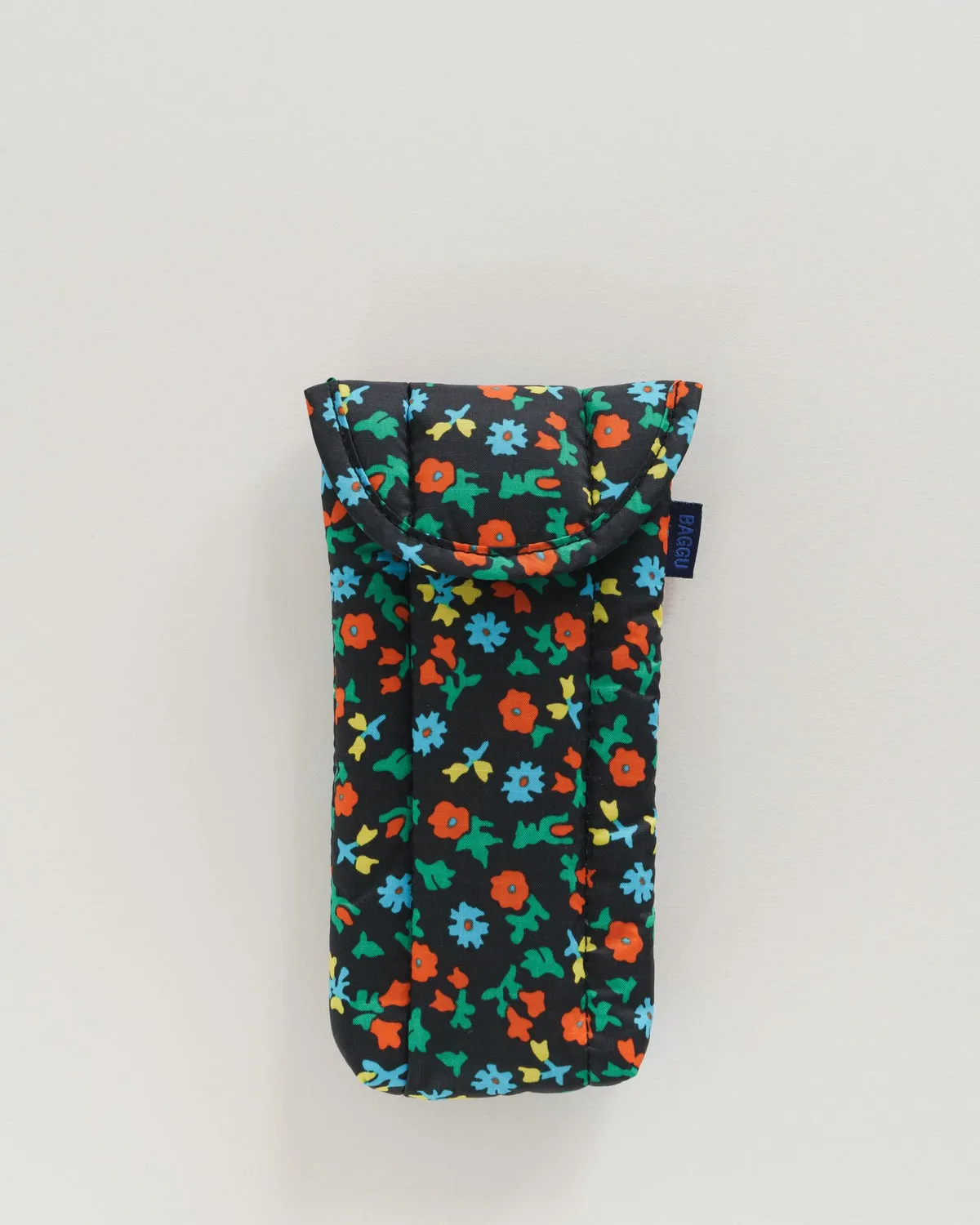 Puffy Glasses Sleeve -  Black Calico Floral
