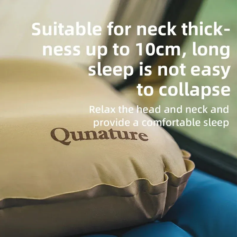 Qunature Self-Inflating Cheese Sponge Pillow with 3D High Elastic Support