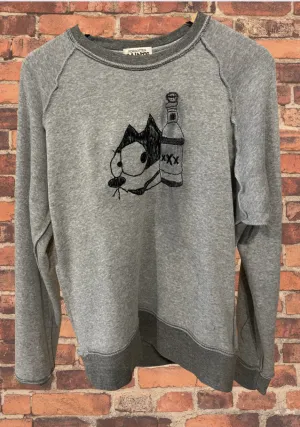 "Vintage Felix" Hand Embroidered Crew Neck Sweatshirt