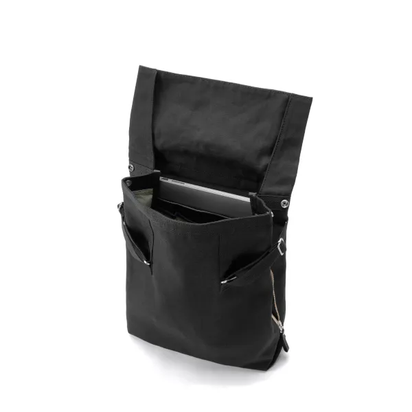 Qwstion Flap Tote Medium (all black)