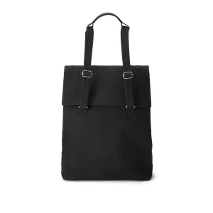 Qwstion Flap Tote Medium (all black)