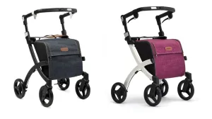 Rollz Flex Shopping Rollator Black Frame - Classic Brakes