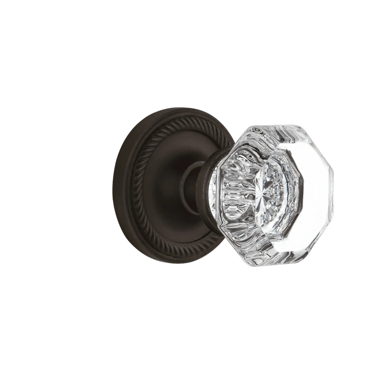 Rope Rosette with Waldorf Knob in Oil-Rubbed Bronze