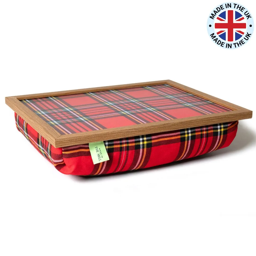 Royal Stewart Red Tartan Lap Tray with Bean Bag