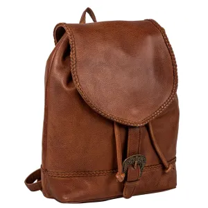 Sarah Carriage Port Canvas and Leather Backpack