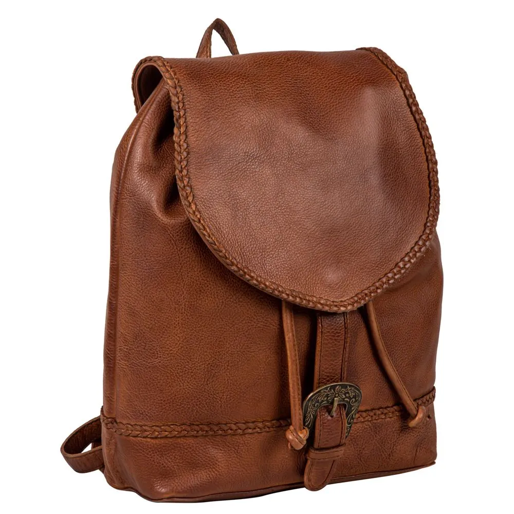 Sarah Carriage Port Canvas and Leather Backpack