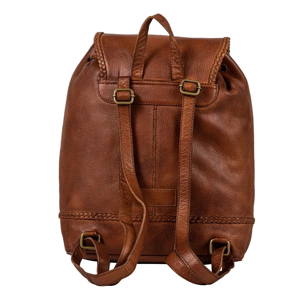 Sarah Carriage Port Canvas and Leather Backpack