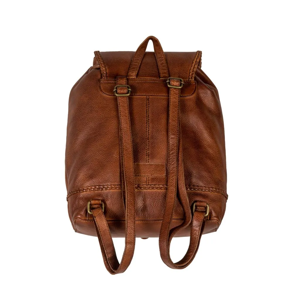 Sarah Carriage Port Canvas and Leather Backpack