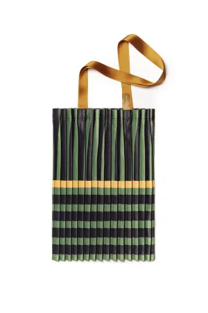 SATIN PLEATED TOTE BAG RAVELLO GREEN