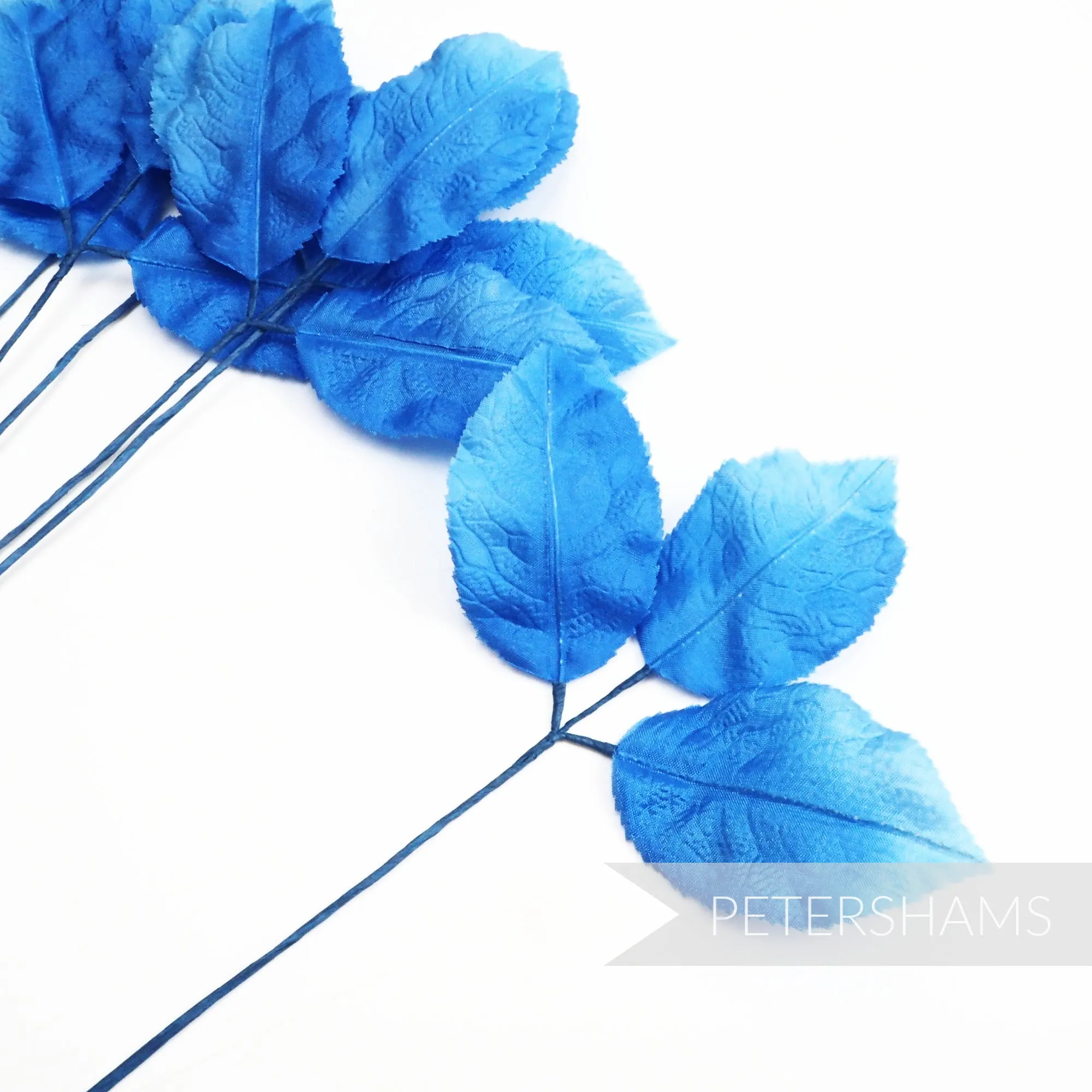 'Shannon' Vintage 1950/60s Satin Japanese Ombre Silk Leaves - 6 stems