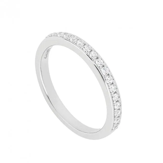 Shell Pearl and Zirconia Eternity Stacking Ring